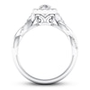 Certified Diamond Engagement Ring 3/4 ct tw 14K White Gold