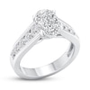Certified Diamond Engagement Ring 1/2 ct tw Oval-cut  14K White Gold
