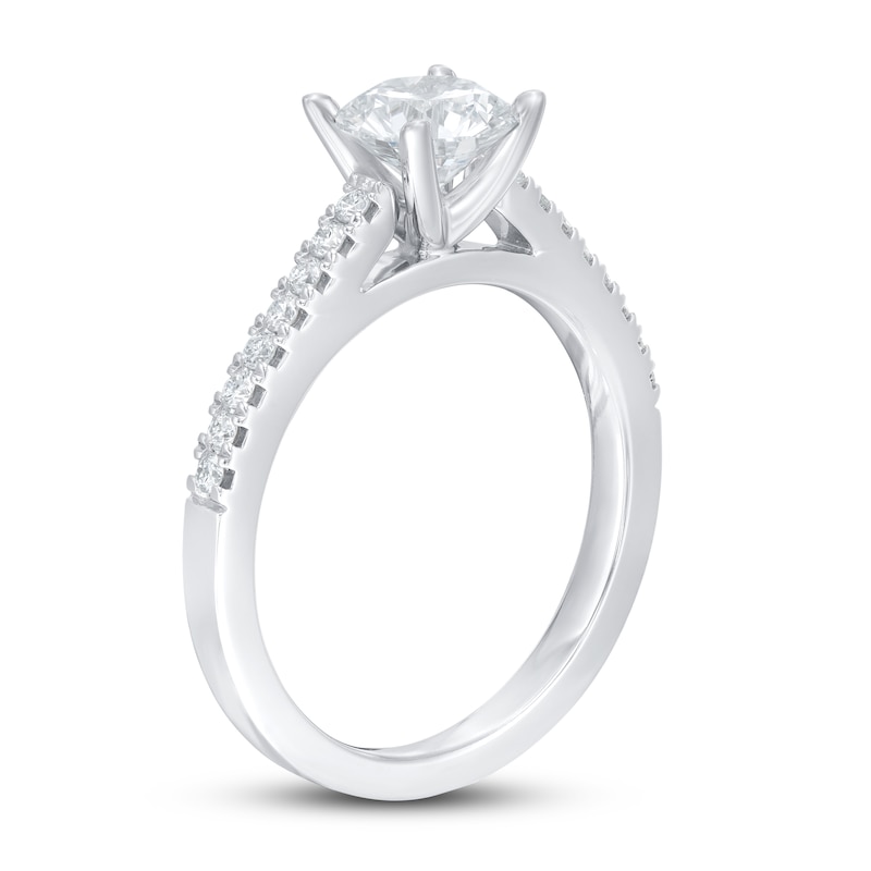 Main Image 2 of Lab-Grown Diamonds Engagement Ring 1-1/5 ct tw 14K White Gold