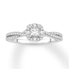 Thumbnail Image 1 of Princess-cut Diamond Engagement Ring 1/2 ct tw 14K White Gold