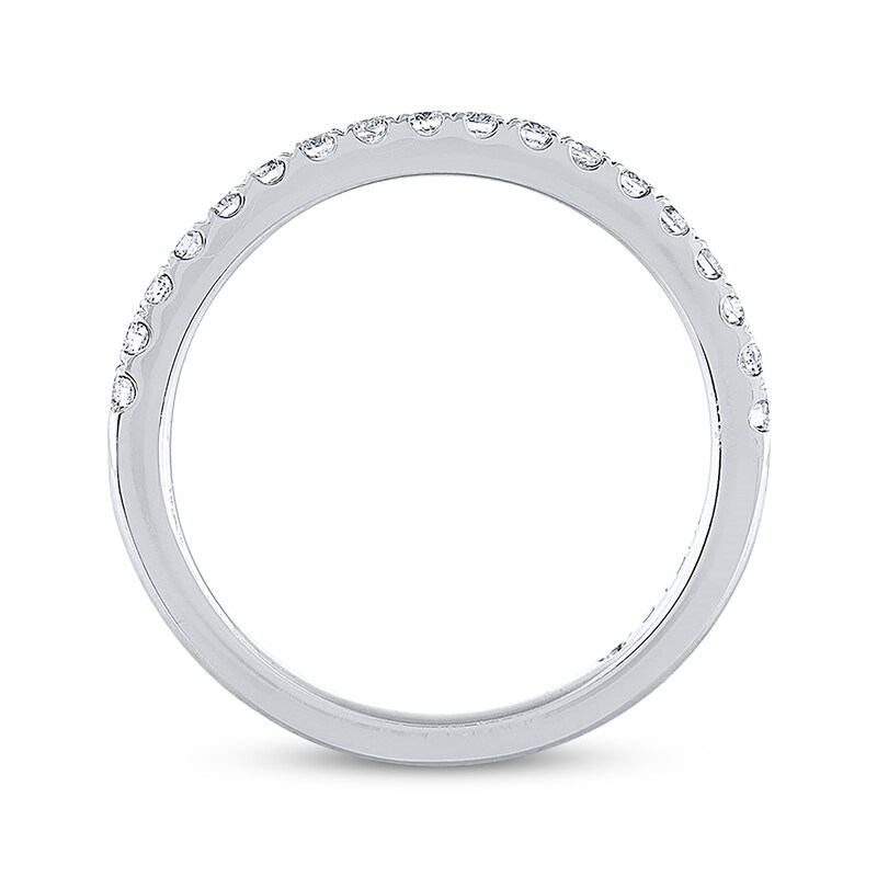Main Image 3 of THE LEO Diamond Wedding Band 1/3 ct tw Round-cut 14K White Gold