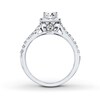 Thumbnail Image 1 of THE LEO Diamond Engagement Ring 1 ct tw Emerald & Round-cut 14K White Gold