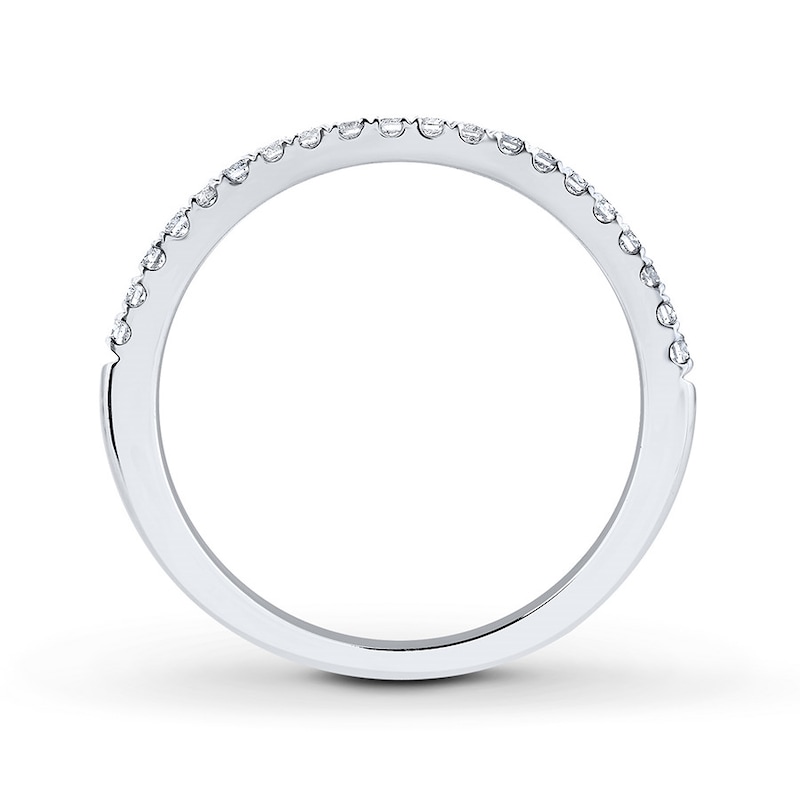 THE LEO Diamond Wedding Band 1/5 ct tw Round-cut 14K White Gold