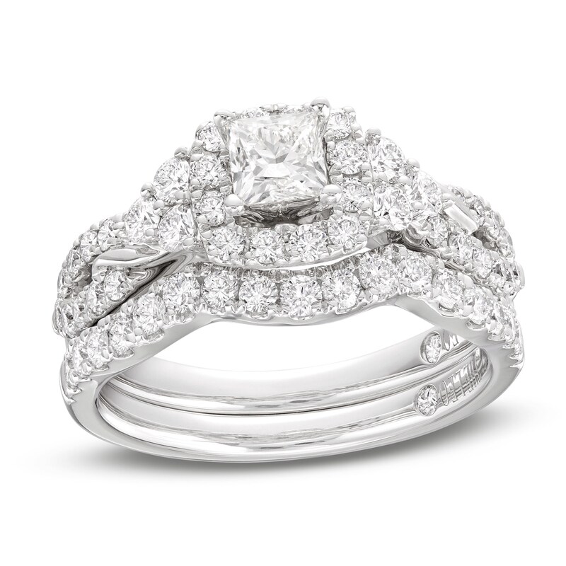 Round-cut 1-1/2 14K cttw | Gold White Princess Bridal LEO THE Diamond & Set Kay