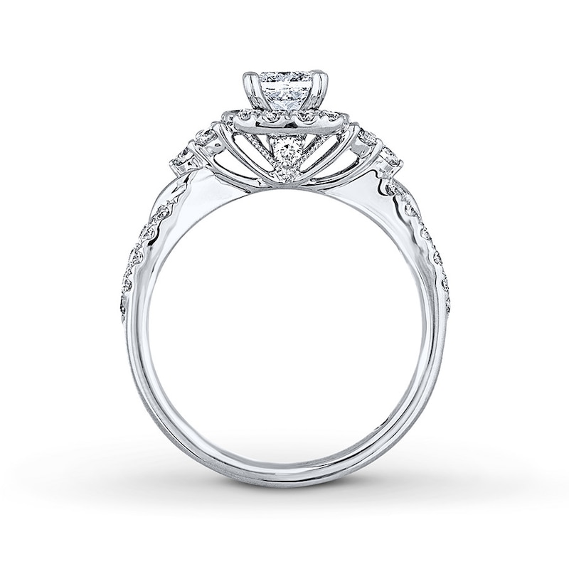 Main Image 2 of THE LEO Diamond Engagement Ring 1-1/8 ct tw Princess & Round-cut 14K White Gold