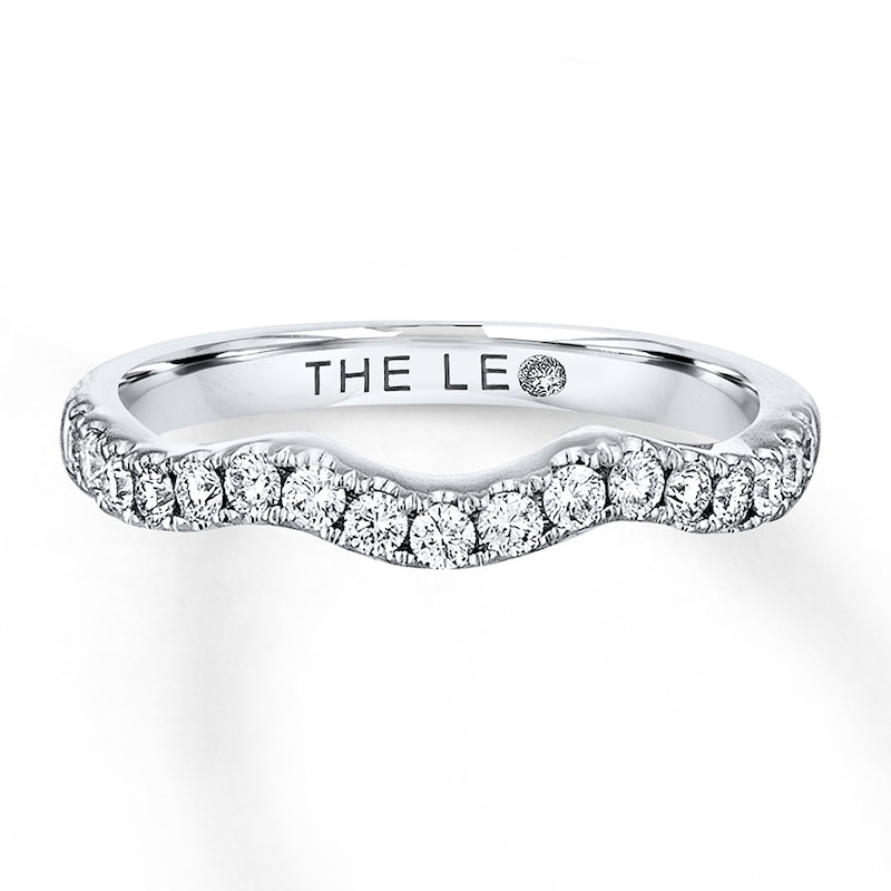 Main Image 1 of THE LEO Diamond Wedding Band 3/8 ct tw Round-cut 14K White Gold
