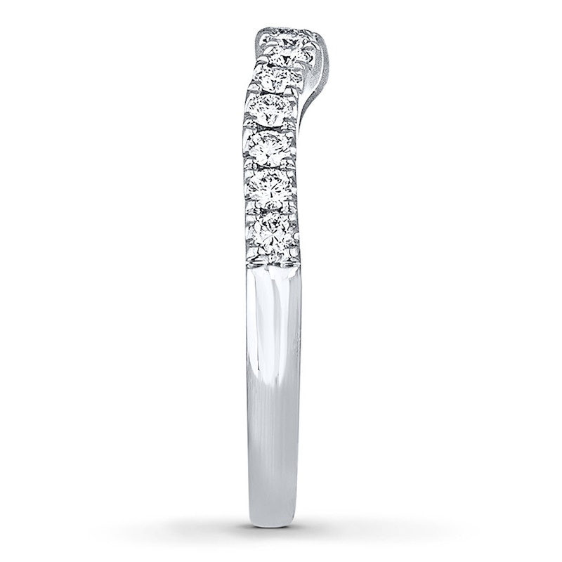 Main Image 3 of THE LEO Diamond Wedding Band 3/8 ct tw Round-cut 14K White Gold