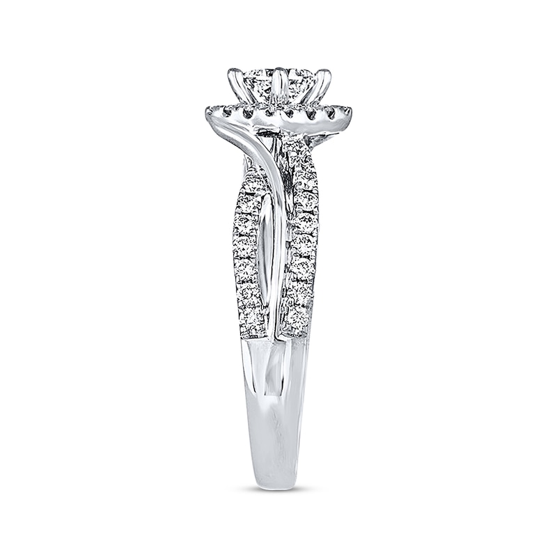 THE LEO Diamond Princess-cut Engagement Ring 3/4 ct tw 14K White Gold