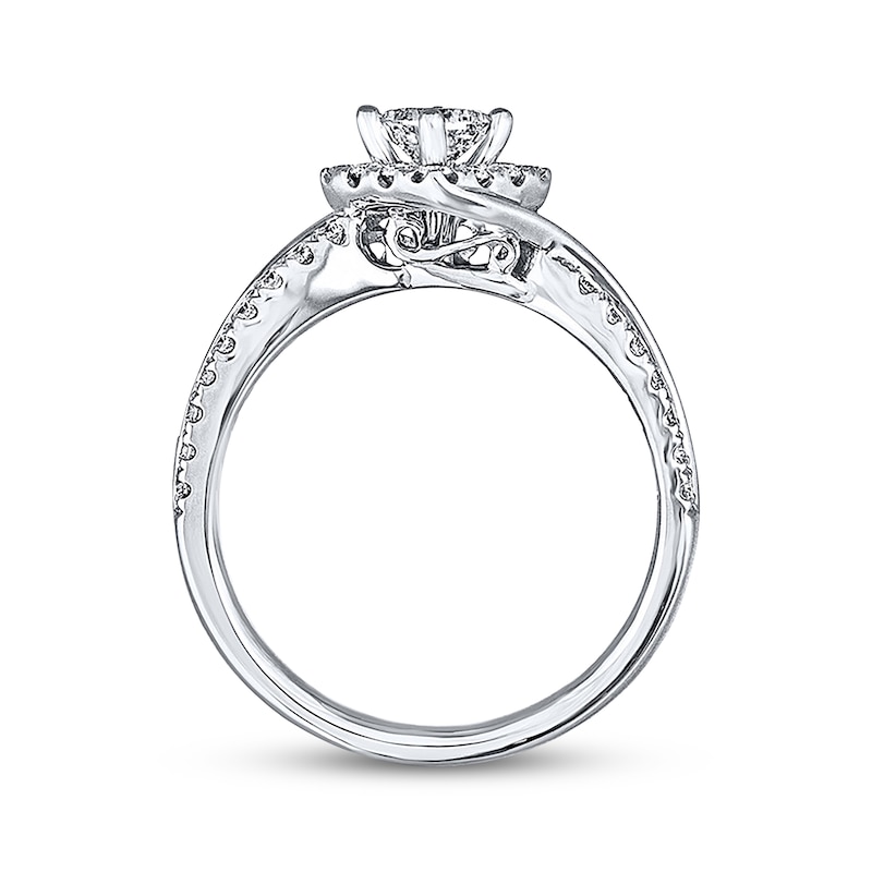 THE LEO Diamond Princess-cut Engagement Ring 3/4 ct tw 14K White Gold