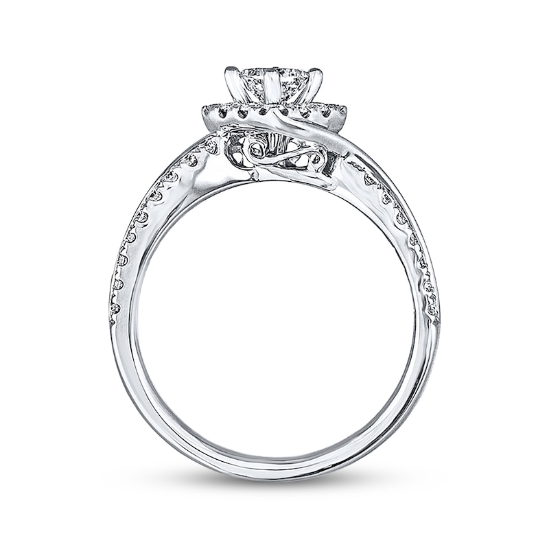 Main Image 3 of THE LEO Diamond Princess-cut Engagement Ring 3/4 ct tw 14K White Gold