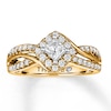 Thumbnail Image 1 of THE LEO Diamond Princess-cut Engagement Ring 3/4 ct tw 14K Yellow Gold