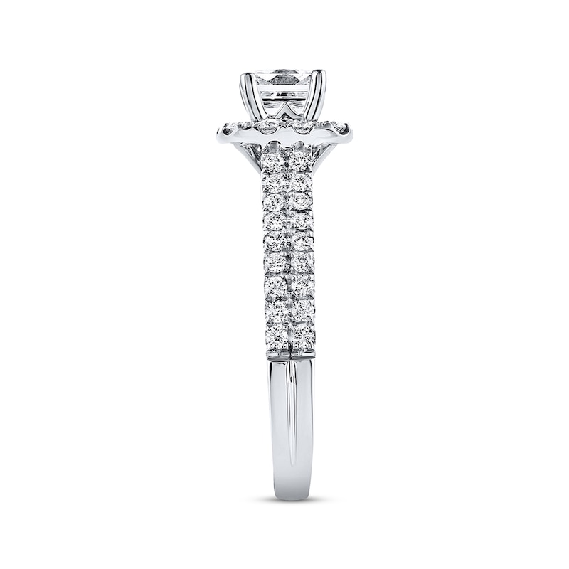 Main Image 2 of THE LEO Diamond Engagement Ring 1 ct tw Princess & Round-cut 14K White Gold