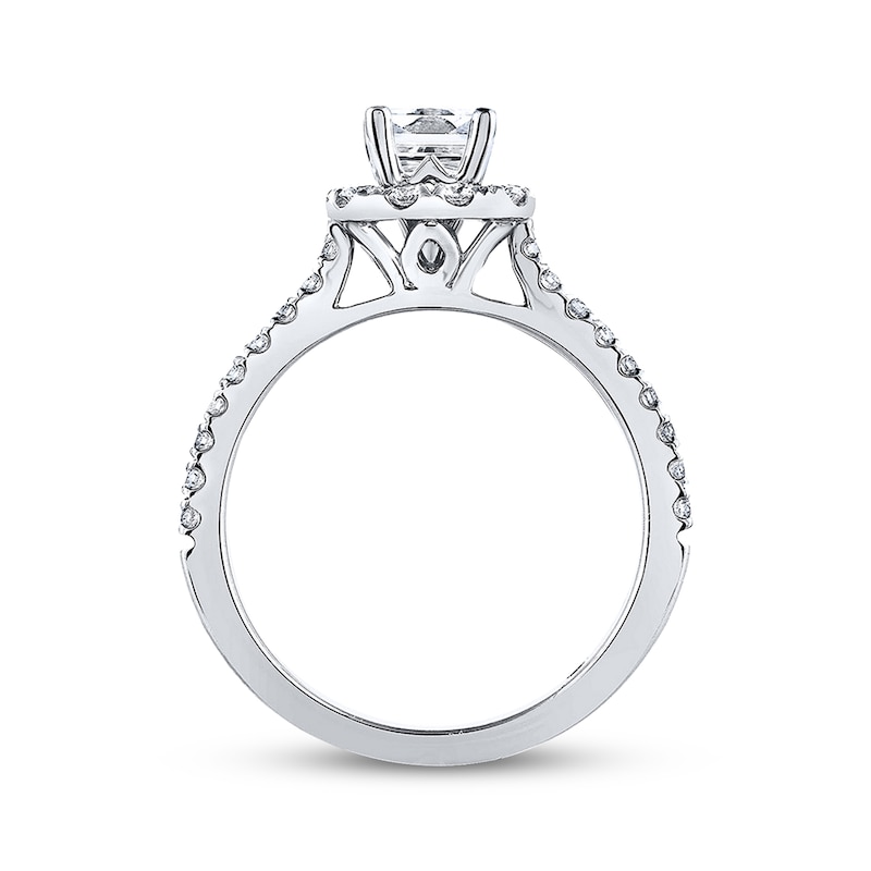 Main Image 3 of THE LEO Diamond Engagement Ring 1 ct tw Princess & Round-cut 14K White Gold