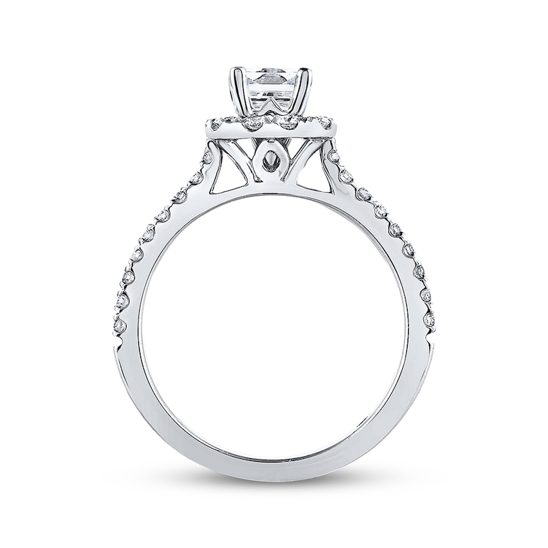 THE LEO Diamond Engagement Ring 1 ct tw Princess & Round-cut 14K White Gold