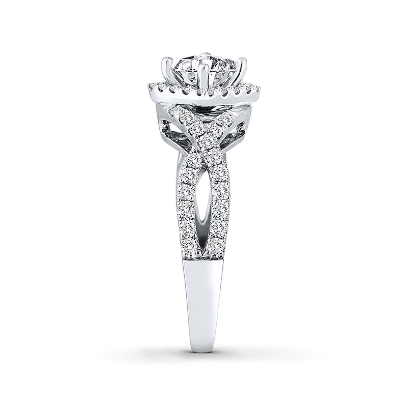Main Image 2 of THE LEO Diamond Princess-cut Engagement Ring 1 ct tw 14K White Gold