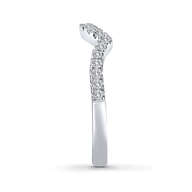 THE LEO Diamond Wedding Band 1/4 ct tw Round-cut 14K White Gold