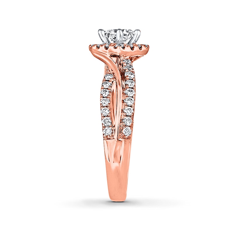 THE LEO Diamond Princess-cut Engagement Ring 3/4 ct tw 14K Rose Gold
