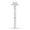Thumbnail Image 3 of THE LEO Diamond Engagement Ring 3/4 ct tw Princess & Round-cut 14K White Gold