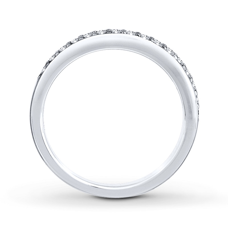 Main Image 2 of THE LEO Diamond Wedding Band 1/4 ct tw Round-cut 14K White Gold