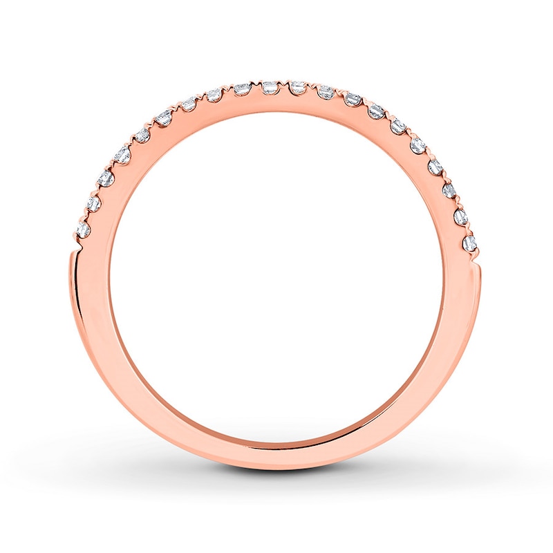 Main Image 2 of THE LEO Diamond Wedding Band 1/5 ct tw Round-cut 14K Rose Gold