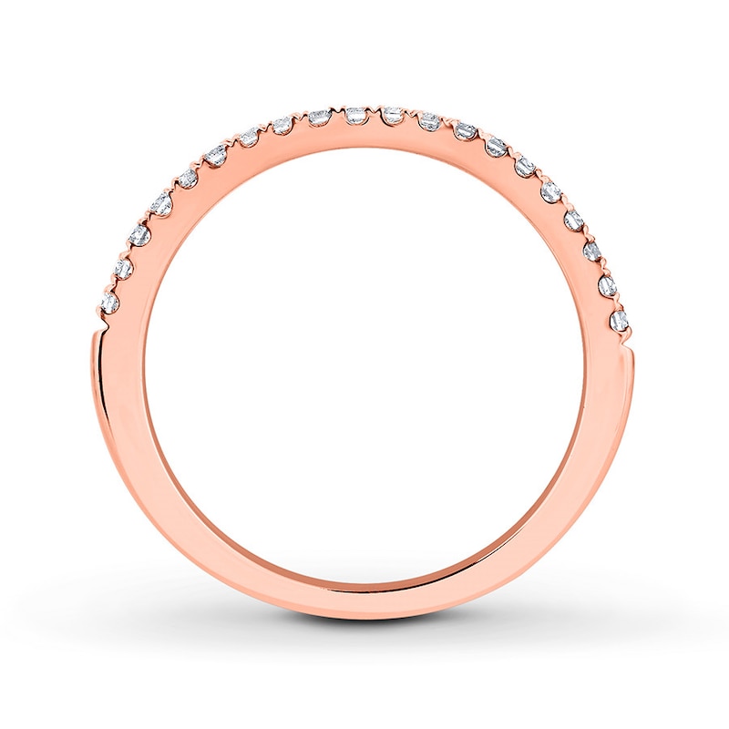 THE LEO Diamond Wedding Band 1/5 ct tw Round-cut 14K Rose Gold