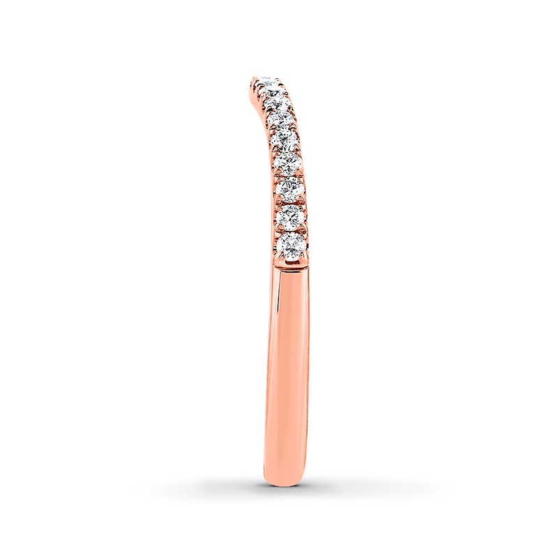 Main Image 3 of THE LEO Diamond Wedding Band 1/5 ct tw Round-cut 14K Rose Gold