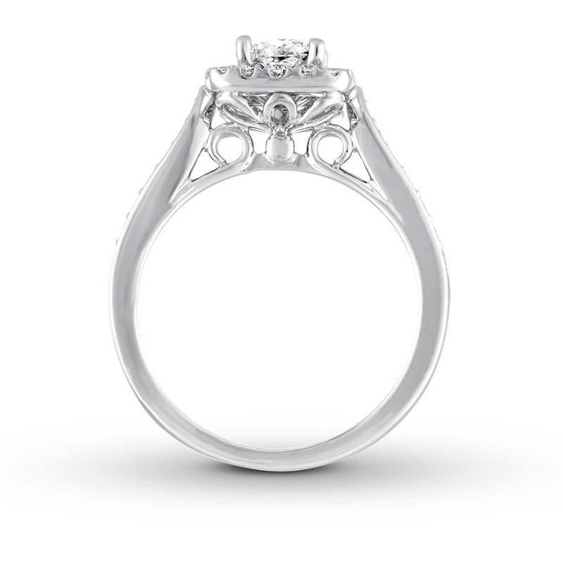 THE LEO Diamond Princess-cut Engagement Ring 1-1/8 ct tw 14K White Gold