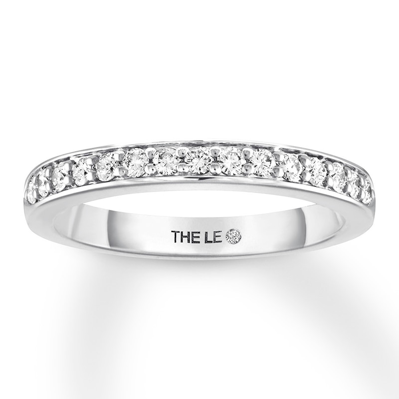 Main Image 1 of THE LEO Diamond Wedding Band 1/3 ct tw Round-cut 14K White Gold