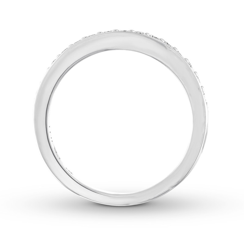 Main Image 2 of THE LEO Diamond Wedding Band 1/3 ct tw Round-cut 14K White Gold