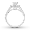 Thumbnail Image 1 of THE LEO Diamond Engagement Ring 1 ct tw Princess & Round-cut 14K White Gold