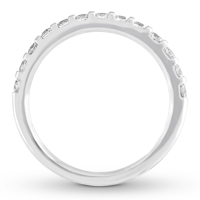 THE LEO Diamond Wedding Band 1/2 ct tw Round-cut 14K White Gold