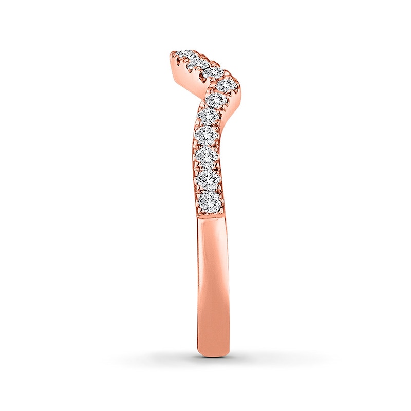 Main Image 2 of THE LEO Diamond Wedding Band 1/4 ct tw Round-cut 14K Rose Gold