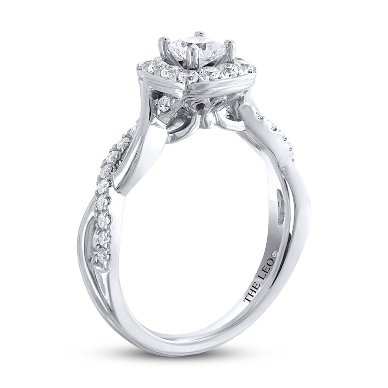 Main Image 2 of THE LEO Diamond Engagement Ring 3/4 ct tw Princess & Round-cut 14K White Gold