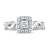 Thumbnail Image 2 of THE LEO Diamond Engagement Ring 3/4 ct tw Princess & Round-cut 14K White Gold