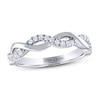 Thumbnail Image 1 of THE LEO Diamond Wedding Band 1/5 ct tw Round-cut 14K White Gold