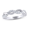 THE LEO Diamond Wedding Band 1/5 ct tw Round-cut 14K White Gold