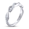 Thumbnail Image 2 of THE LEO Diamond Wedding Band 1/5 ct tw Round-cut 14K White Gold