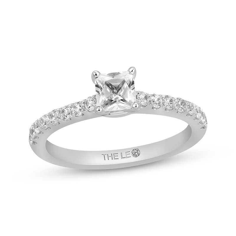 Main Image 1 of THE LEO Diamond Engagement Ring 3/4 ct tw Princess & Round-cut 14K White Gold