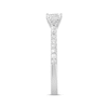 Thumbnail Image 2 of THE LEO Diamond Engagement Ring 3/4 ct tw Princess & Round-cut 14K White Gold