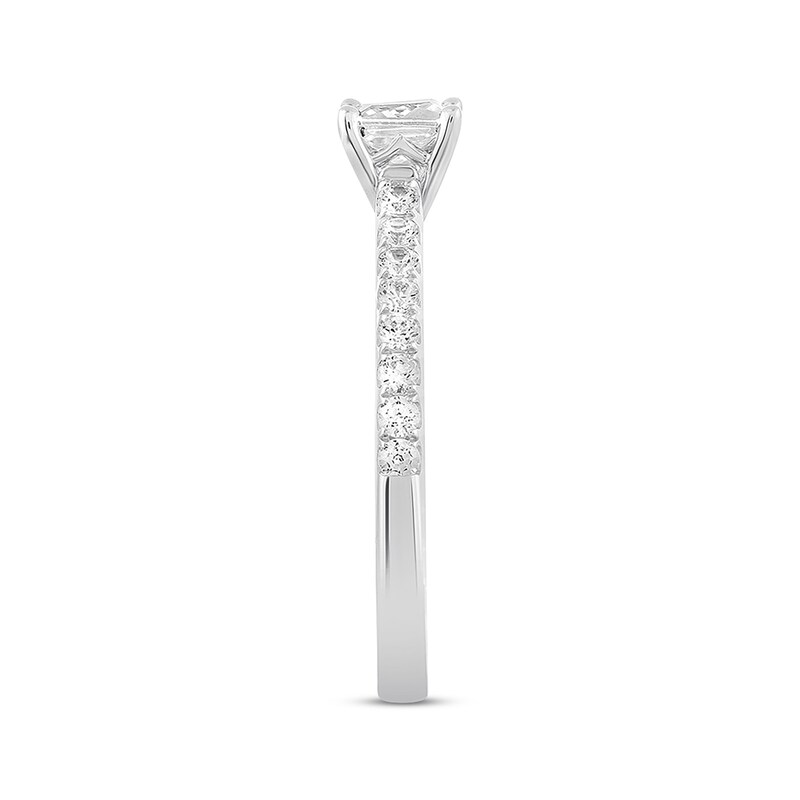 Main Image 2 of THE LEO Diamond Engagement Ring 3/4 ct tw Princess & Round-cut 14K White Gold