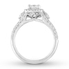 Thumbnail Image 1 of THE LEO Diamond Engagement Ring 1-1/8 ct tw Princess & Round-cut 14K White Gold