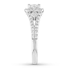 Thumbnail Image 2 of THE LEO Diamond Engagement Ring 1-1/8 ct tw Princess & Round-cut 14K White Gold