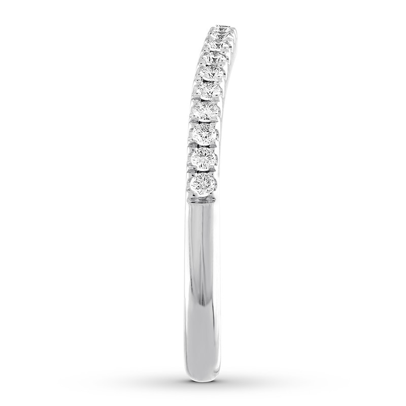 Main Image 3 of THE LEO Diamond Wedding Band 1/5 ct tw Round-cut 14K White Gold