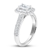 Thumbnail Image 2 of THE LEO Diamond Engagement Ring 1 ct tw Emerald & Round-cut 14K White Gold