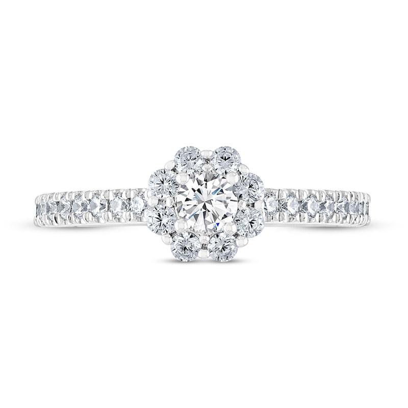 THE LEO Diamond Engagement Ring 1/2 ct tw Round-cut 14K White Gold
