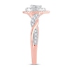 Thumbnail Image 2 of Diamond Engagement Ring 1/2 ct tw Pear & Round 10K Rose Gold