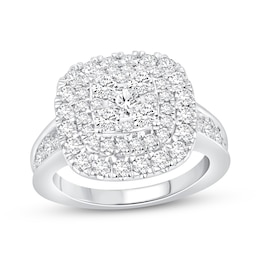 Now + Forever Diamond Engagement Ring 2 ct tw Round-cut 14K White Gold