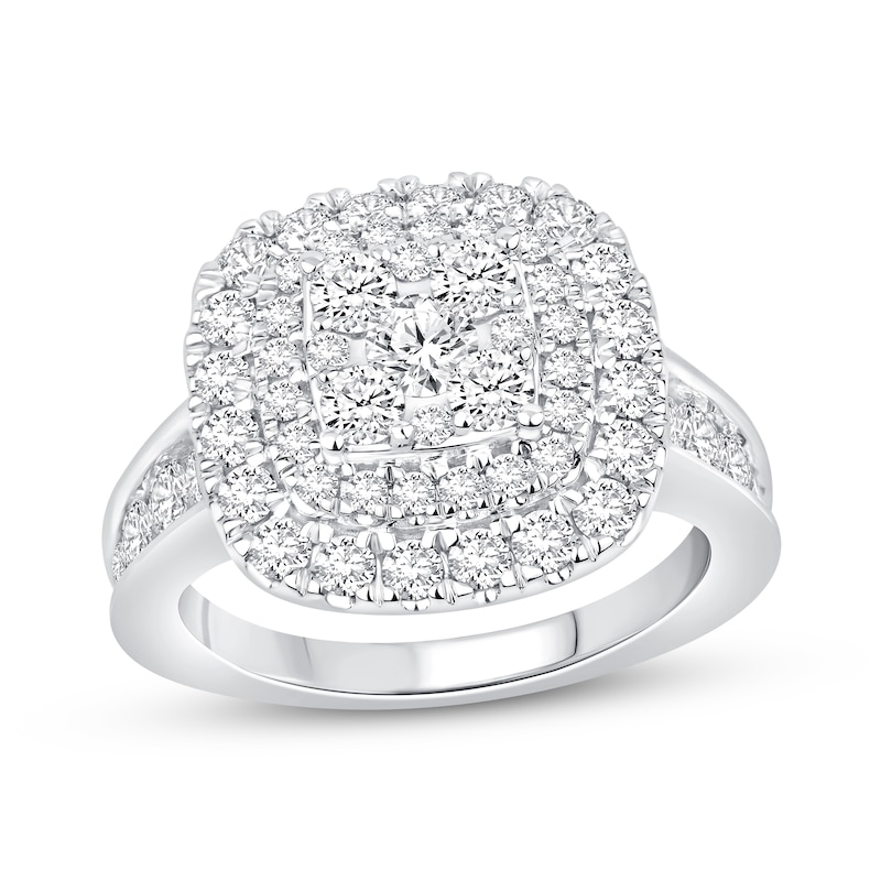 Diamond Engagement Ring 2 ct tw Round-cut 14K White Gold