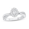 Thumbnail Image 0 of Diamond Engagement Ring 1/2 ct tw Oval & Round-cut 14K White Gold