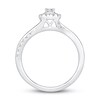 Thumbnail Image 1 of Diamond Engagement Ring 1/2 ct tw Oval & Round-cut 14K White Gold